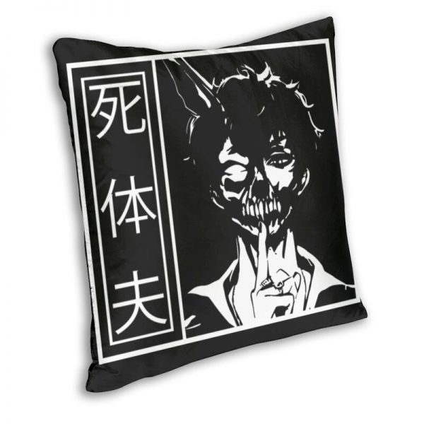 Corpse Husband Japanese Text Cushion Cover 45x45cm Decoration 3D Print Throw Pillow for Sofa Double Side 1 - Corpse Husband Merch