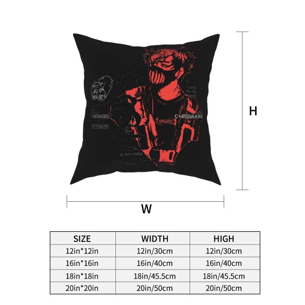Corpse Husband Red Pillow Case Home Decorative Cushions Throw Pillow for Car Polyester Double sided Printing 2 - Corpse Husband Merch