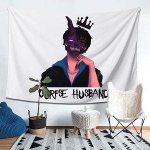 Corpse Husband Tapestry Hanging Tapiz Wall Decor Onlyhands Among Us Crewmate Imposter Game Tapestries Polyester Home - Corpse Husband Merch
