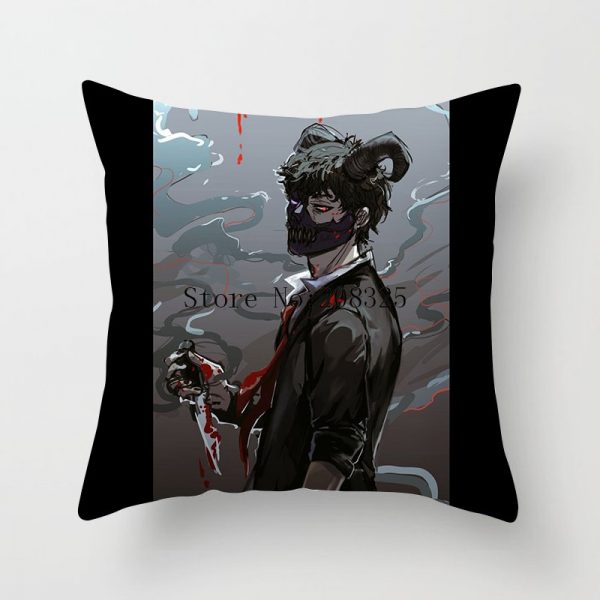 ZENGIA Corpse Husband Cushion Cover 45x45cm Cartoon Character Pillow Cover Decorative Pillows For Sofa Home Decor 4 - Corpse Husband Merch